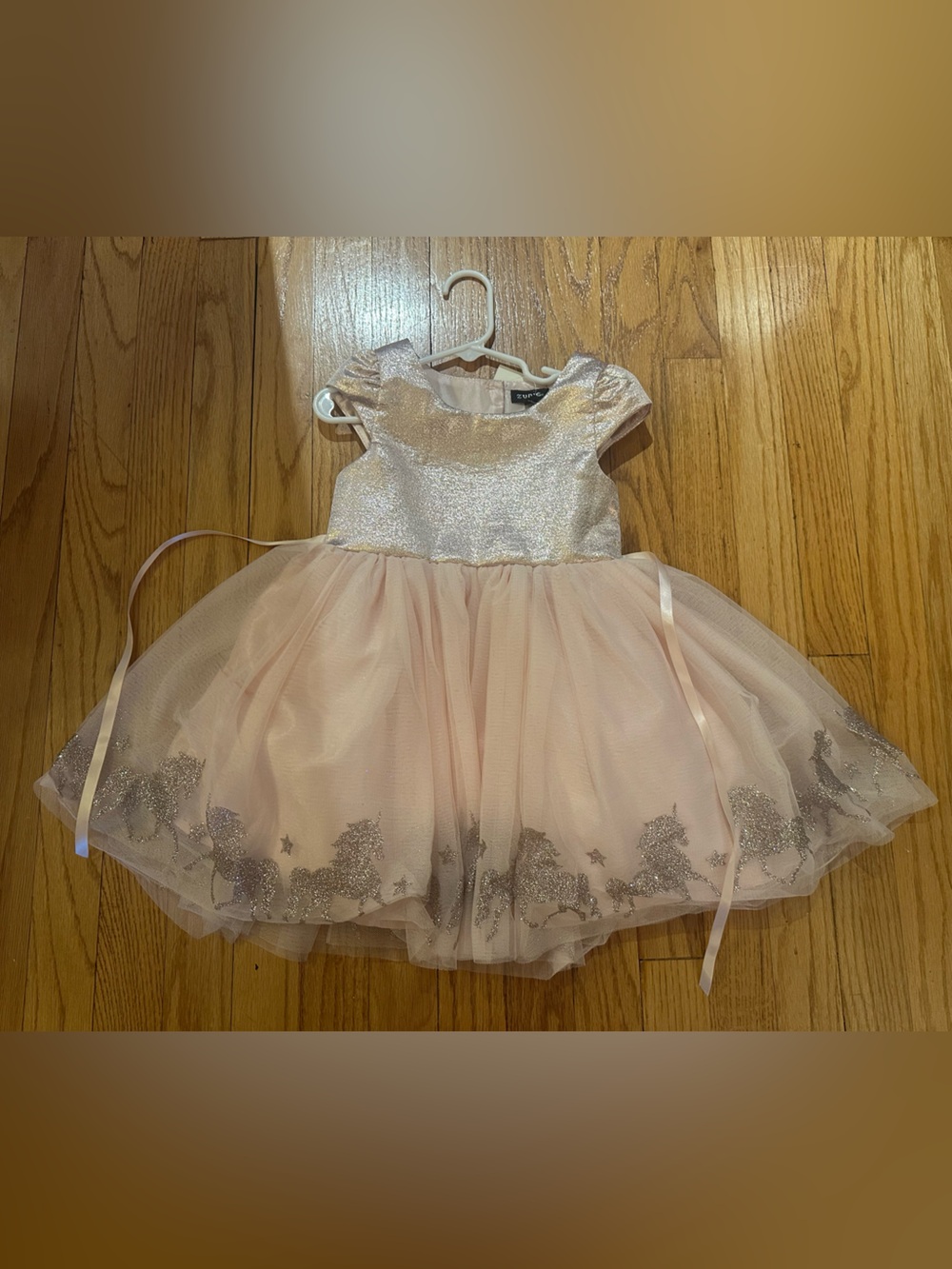 NWT Zunie Rose Gold Sparkle Kids Dress Size 4